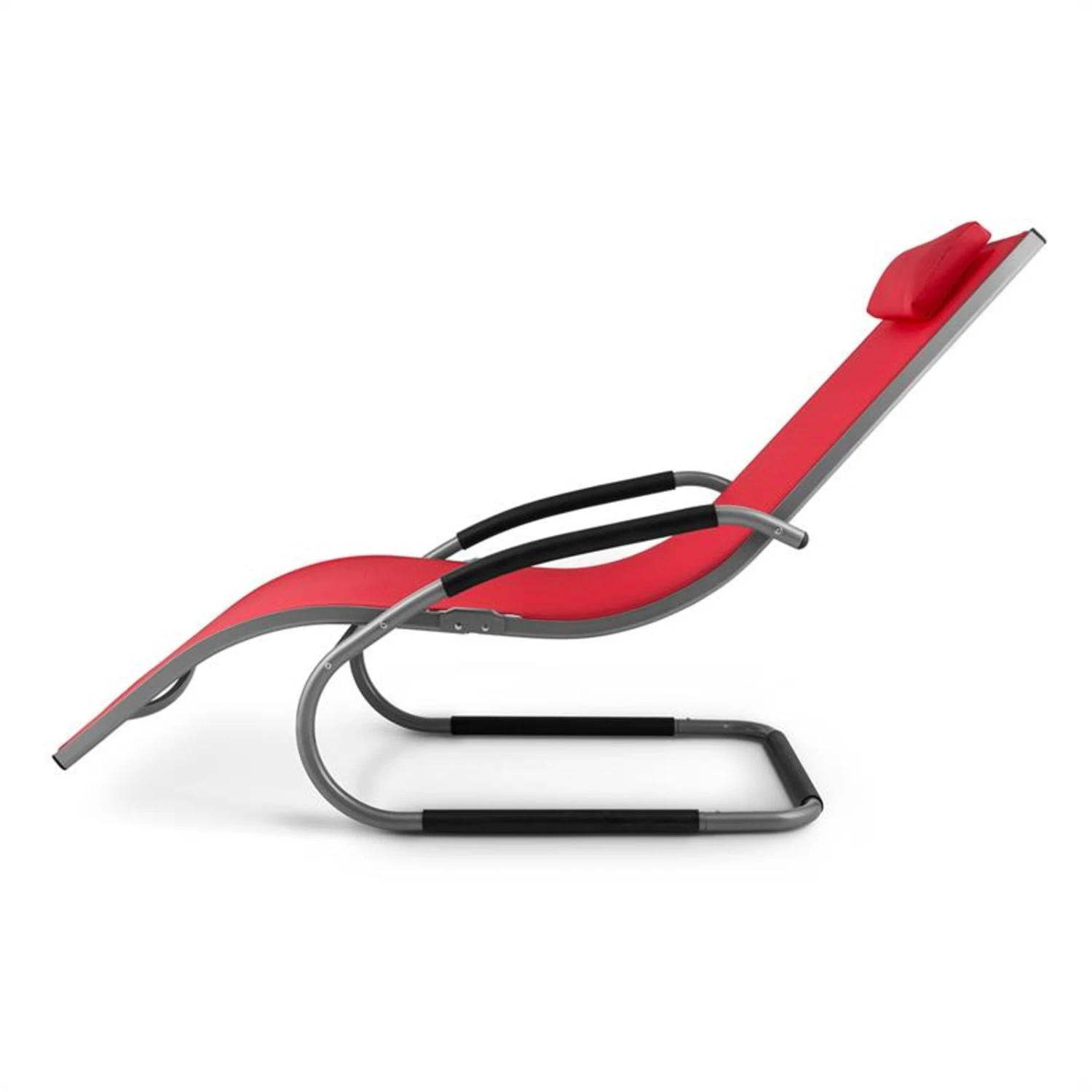 Sunwave Gartenliege Liegestuhl Schwingliege Relax Aluminium Rot - Image 4