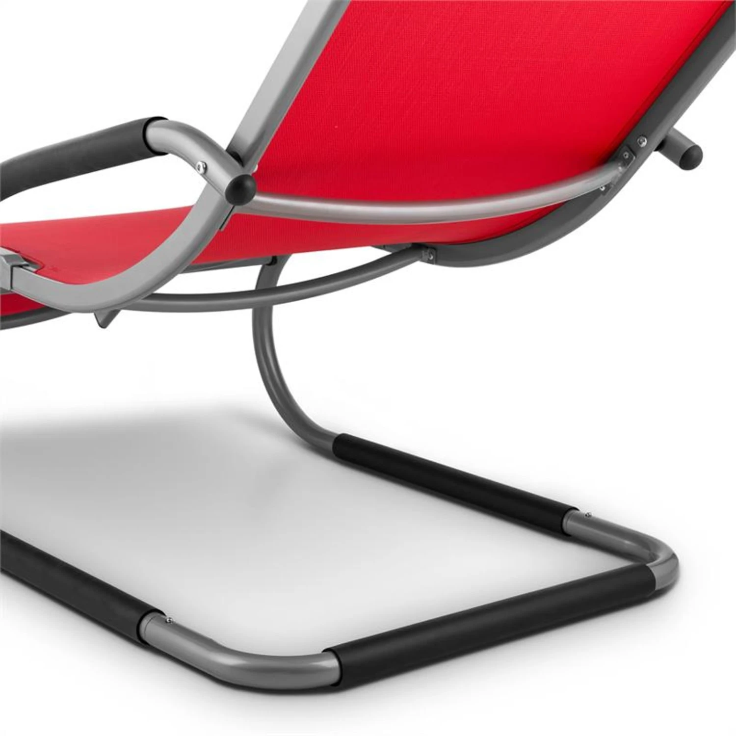 Sunwave Gartenliege Liegestuhl Schwingliege Relax Aluminium Rot - Image 8
