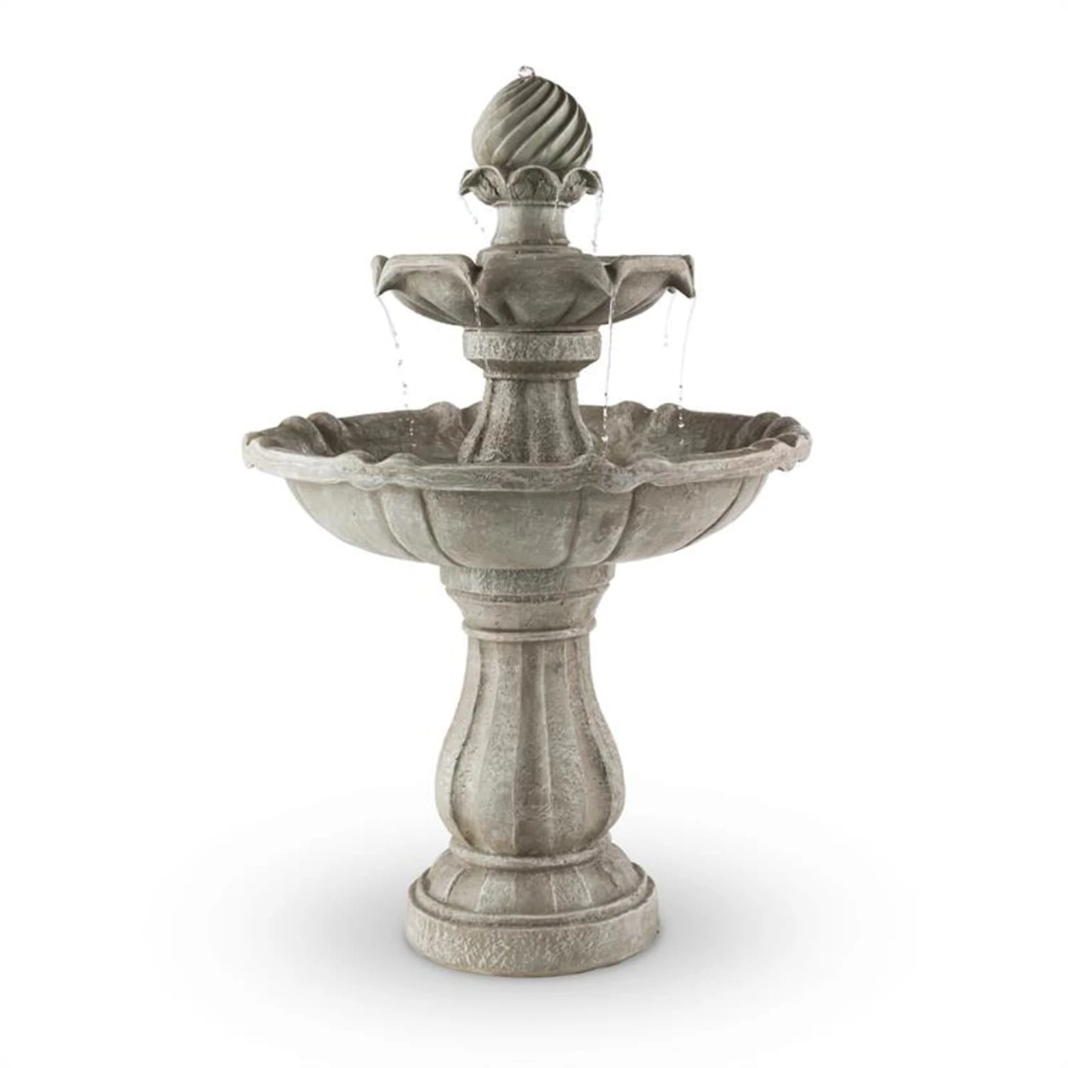Vogelsbrunn Springbrunnen 60x90cm 3W Solar Akku Beton-Optik