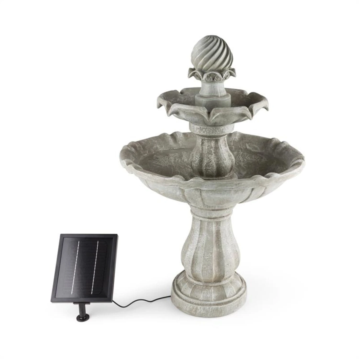 Vogelsbrunn Springbrunnen 60x90cm 3W Solar Akku Beton-Optik – Bild 4