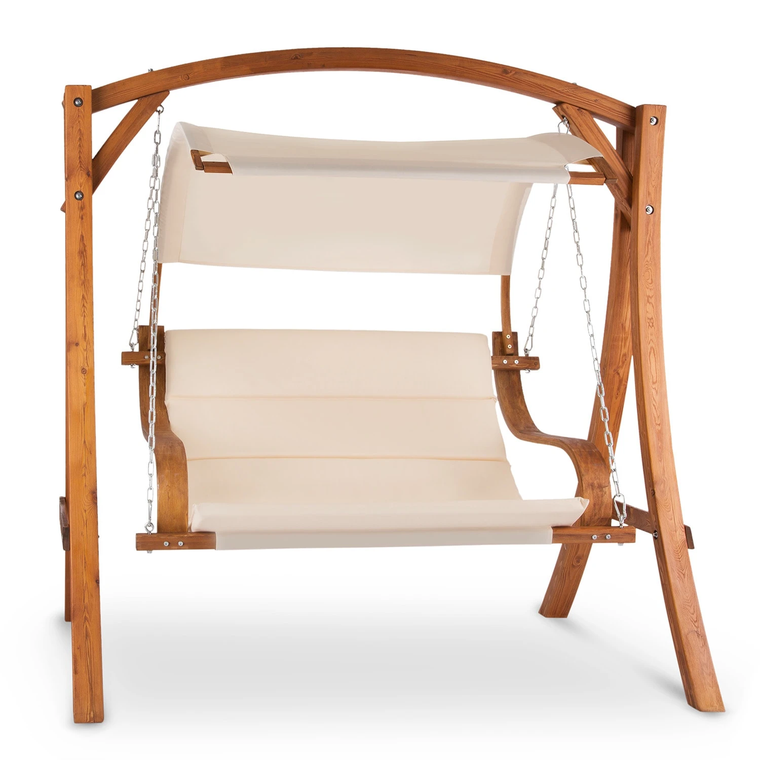 Maui Hollywoodschaukel 110 Cm 2-Sitzer Sonnensegel Polyester LĂ€rche