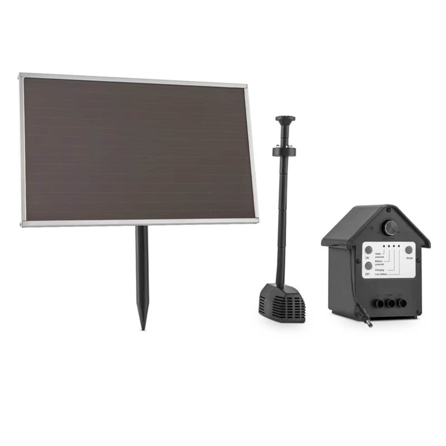 Wasserwerk 250 Wasserpumpe Solar Springbrunnen 250 L/h LED Akku - Image 2