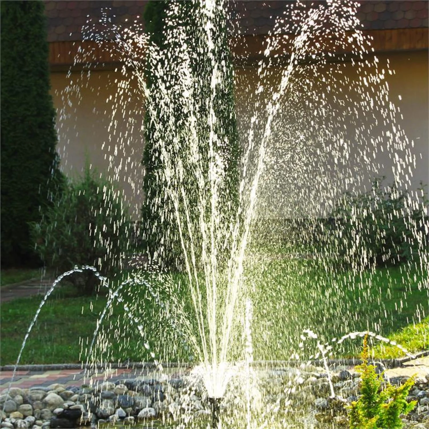 Wasserwerk 250 Wasserpumpe Solar Springbrunnen 250 L/h LED Akku - Image 6