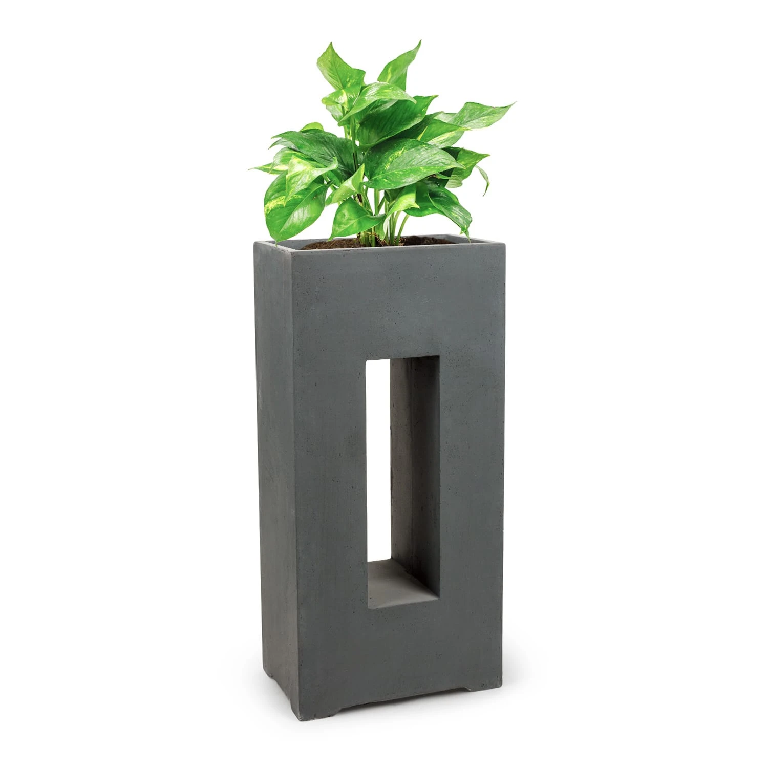 Airflor Pflanztopf 45 X 100 X 27 Cm Fiberglas In-/Outdoor Dunkelgrau