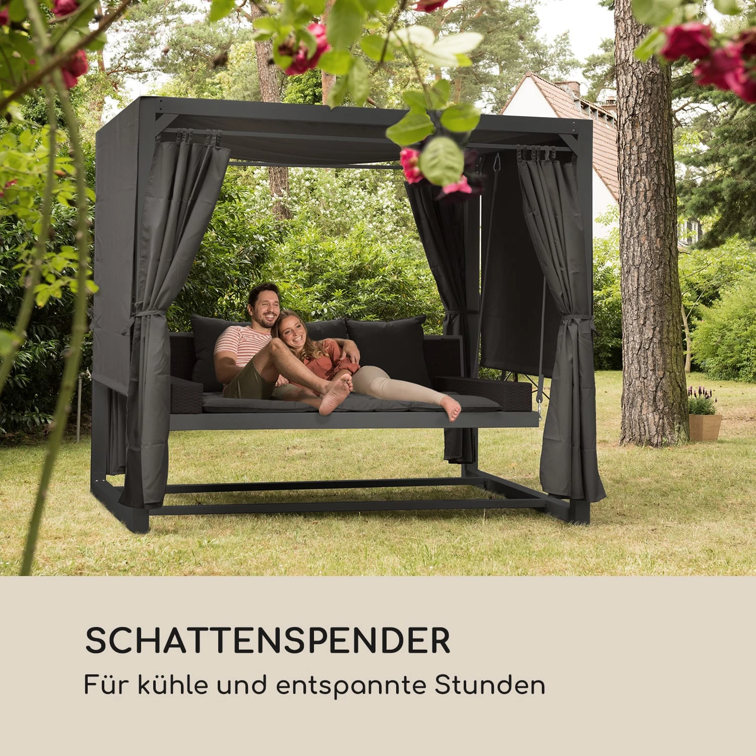 Eremitage Ersatzdach Sonnenschutz Polyester Wasserdicht Grau - Image 2