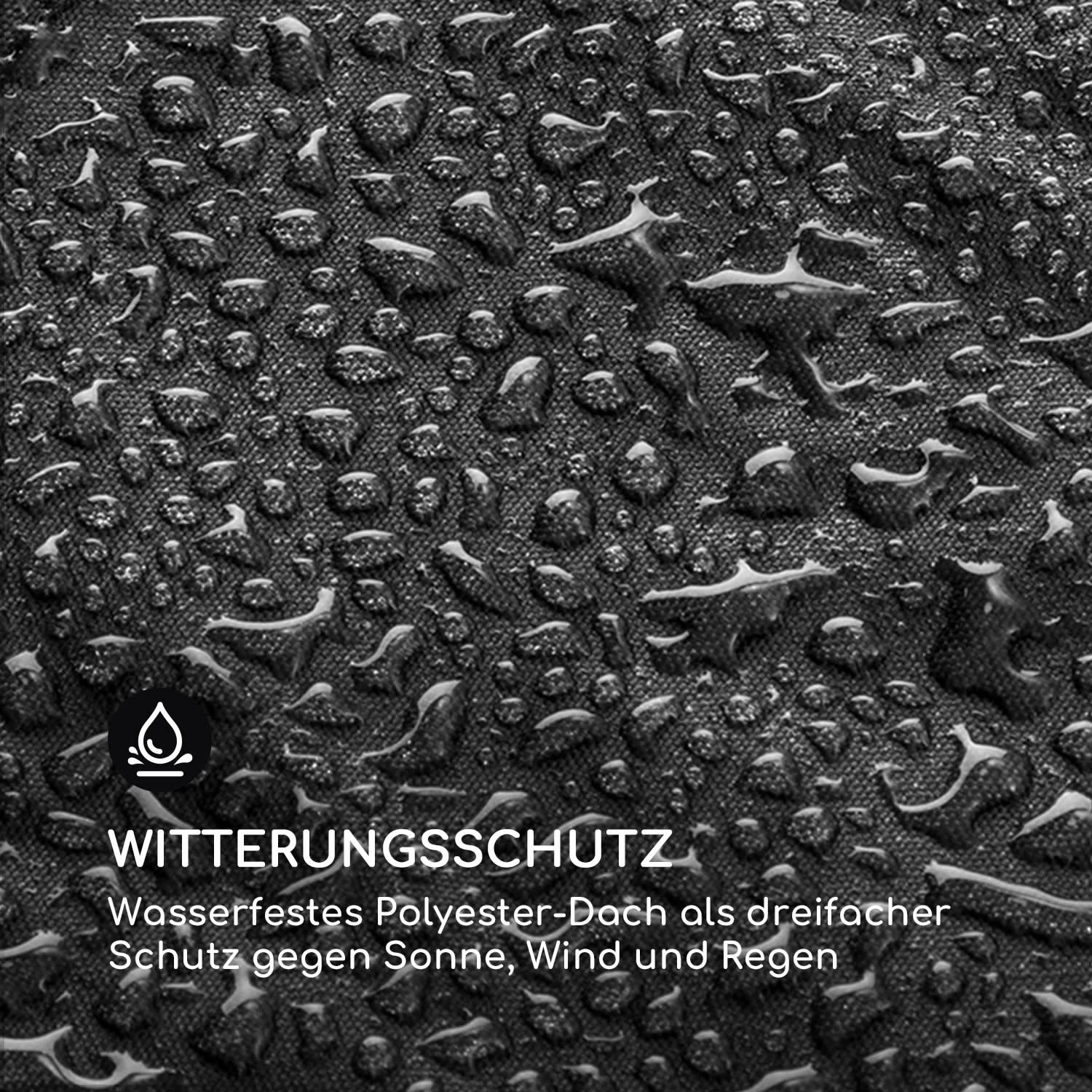 Eremitage Ersatzdach Sonnenschutz Polyester Wasserdicht Grau - Image 3