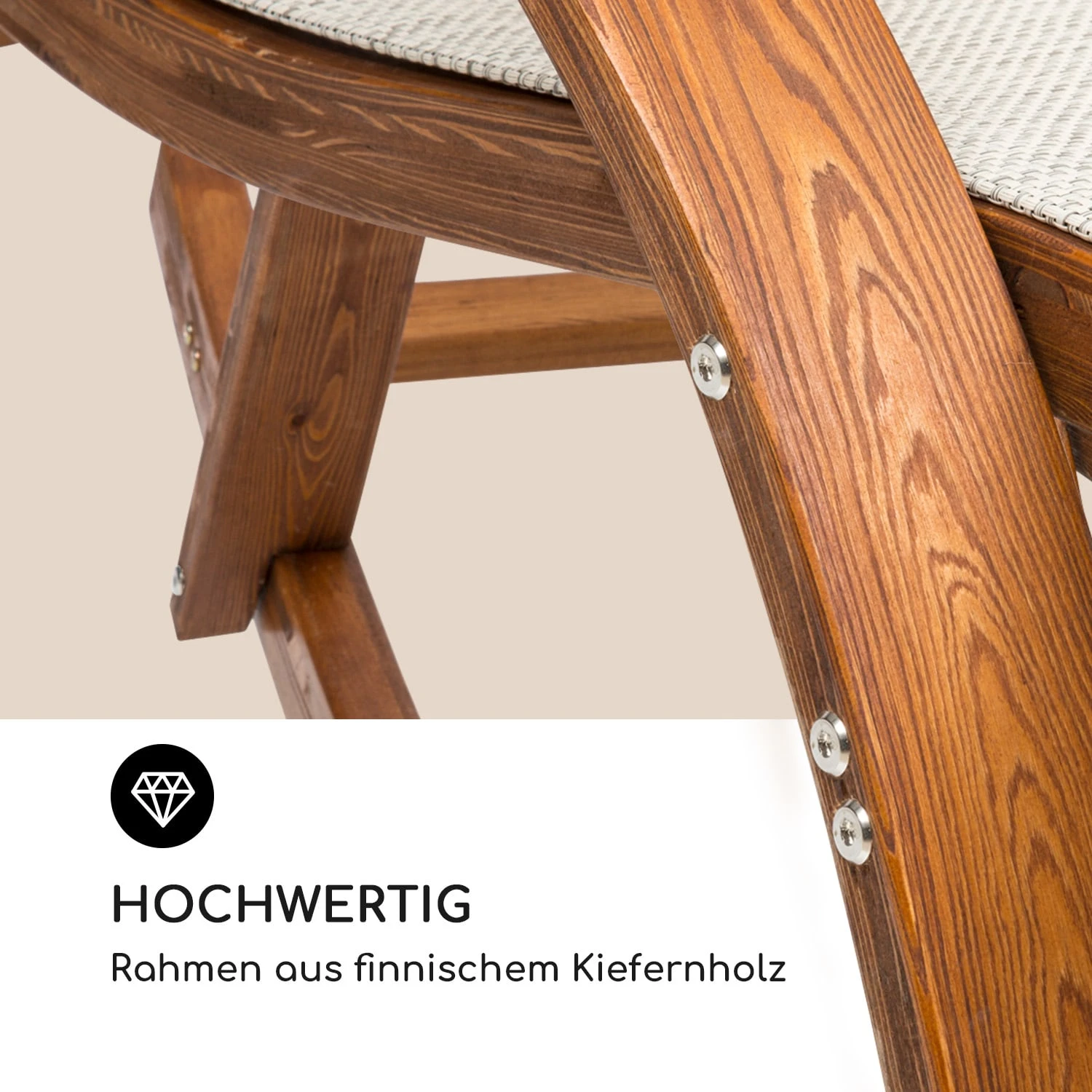 Mauritius Schwingliege Mit Dach ComfortMesh 180kg Max.wetterfest Creme - Image 6