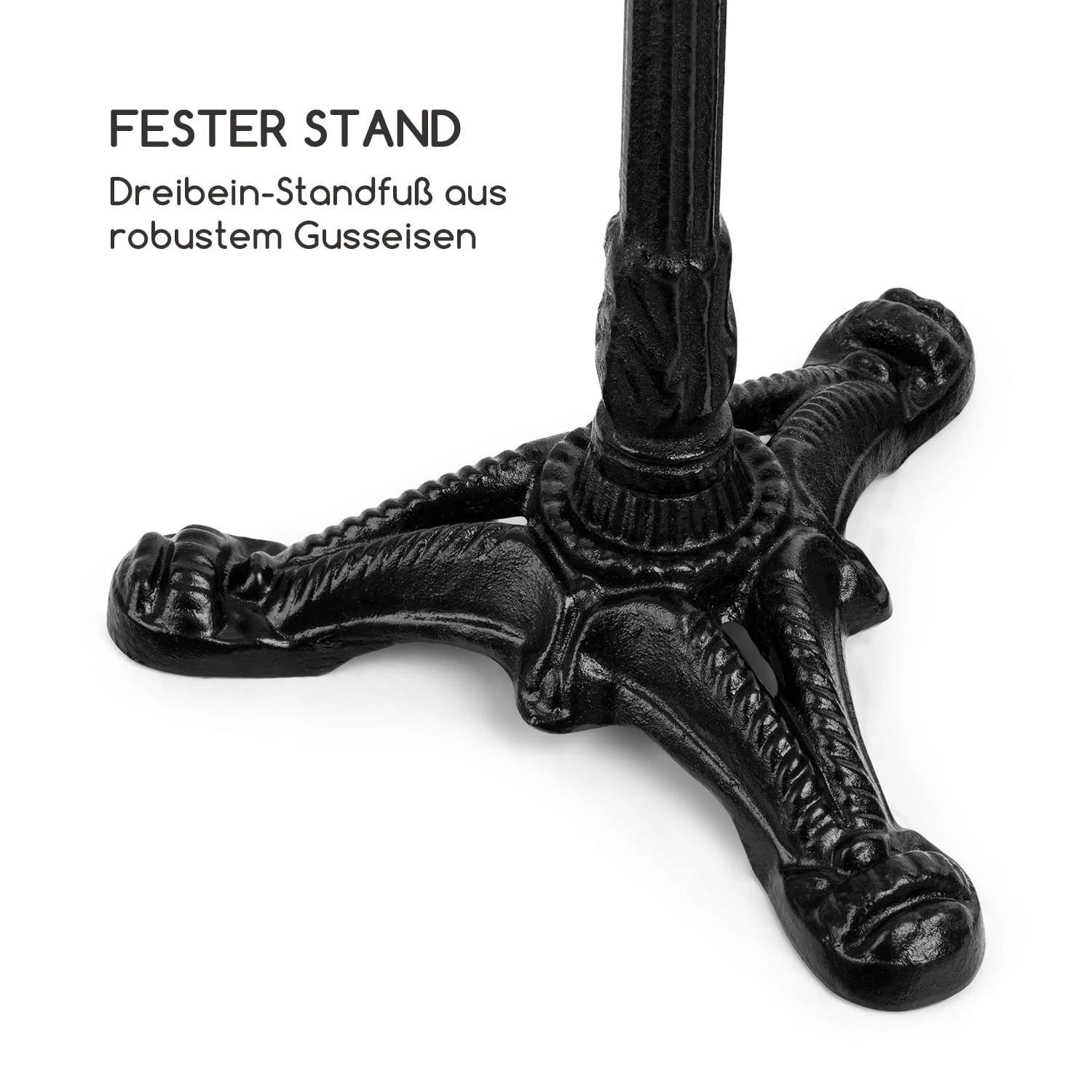 Patras-XS Bistro-Tisch Marmortischplatte Ø30cm Gusseiserner Standfuß - Image 7