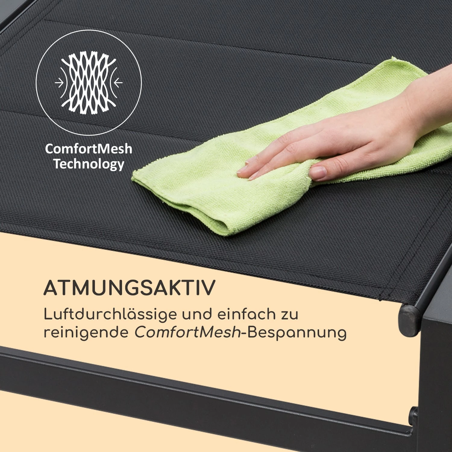 Renazzo Lounge Liegestuhl 70/30 PVC/PE Aluminium 6-Stufen Anthrazit - Image 7