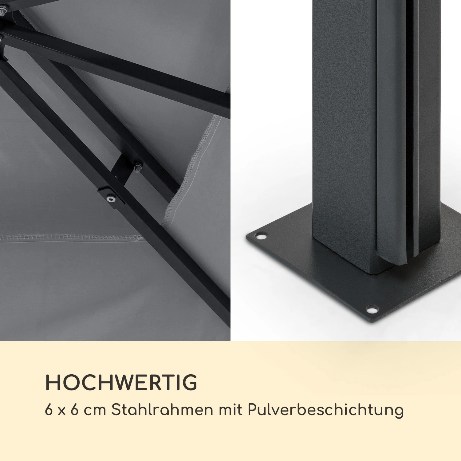 Grandezza Cortina Gartenpavillon 3x4m 4 Seitenteile Dunkelgrau - Image 4