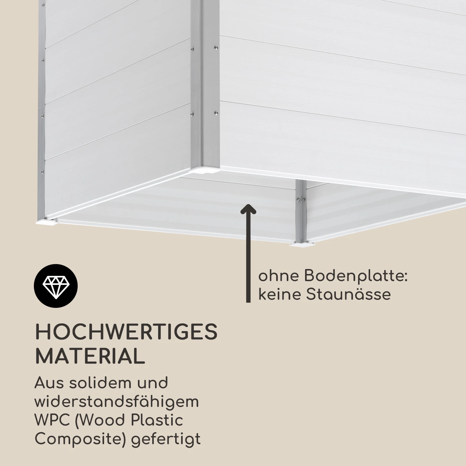 Nova Grow Gartenbeet 100 X 91 X 100 Cm WPC Holzoptik - Image 4