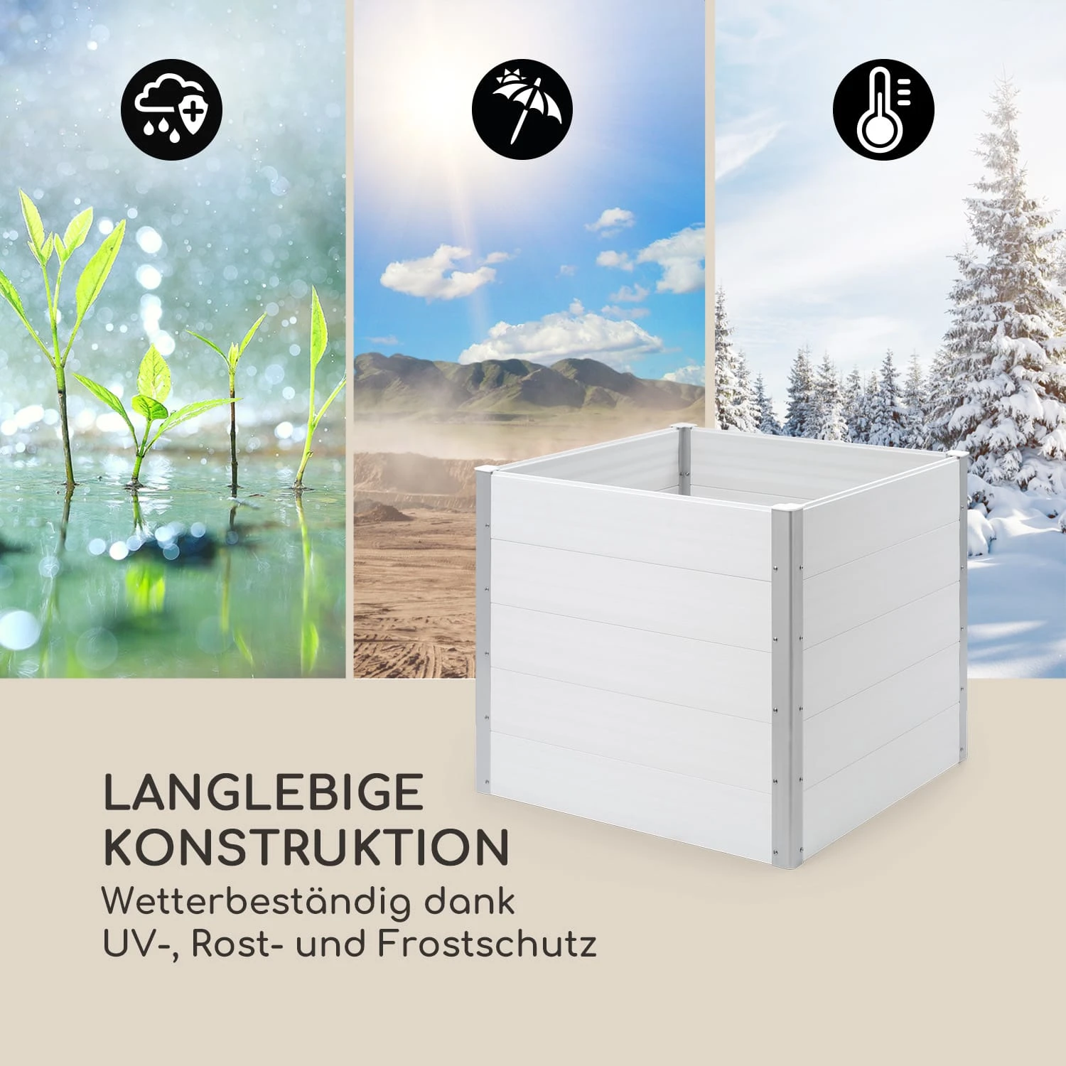 Nova Grow Gartenbeet 100 X 91 X 100 Cm WPC Holzoptik - Image 5