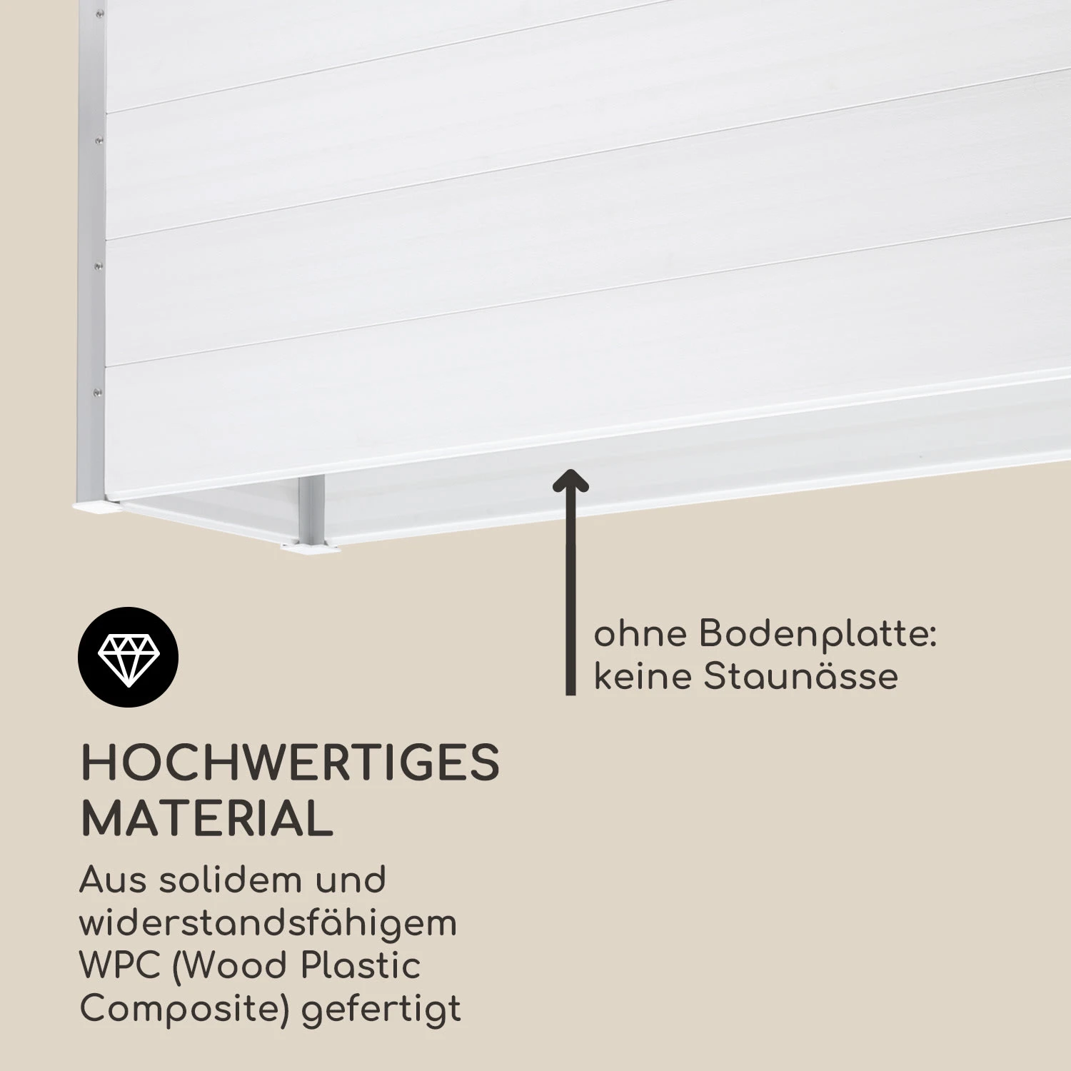 Nova Grow Gartenbeet 195 X 91 X 50 Cm WPC Holzoptik Weiß - Image 4