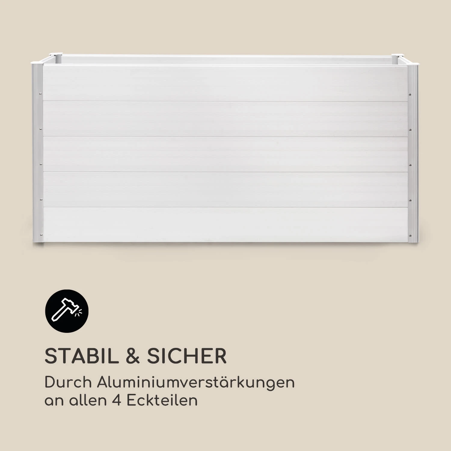 Nova Grow Gartenbeet 195 X 91 X 50 Cm WPC Holzoptik Weiß - Image 8