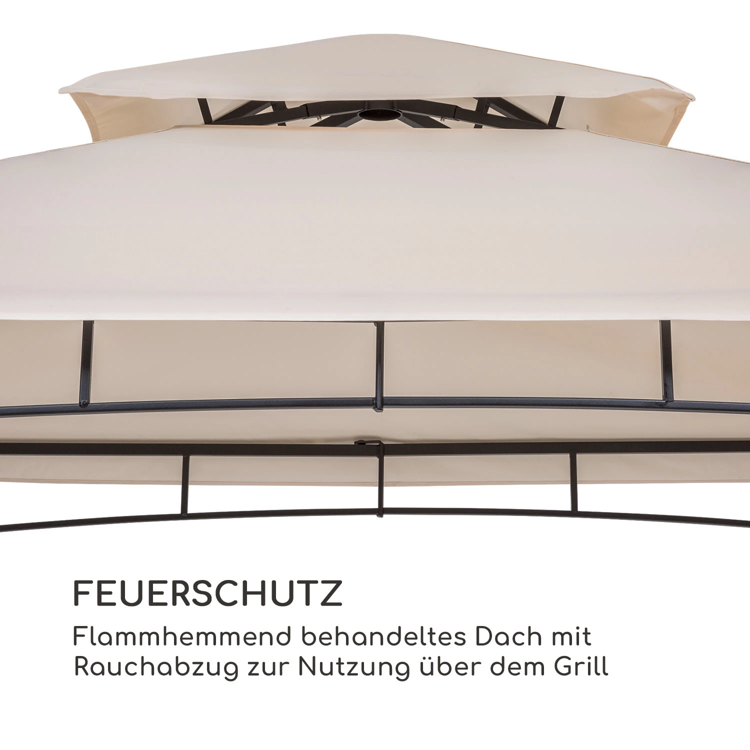 Steakhouse Wings Pavillon 244x260x152cm 160 G/m² PE Flammhemmend Stahl - Image 4