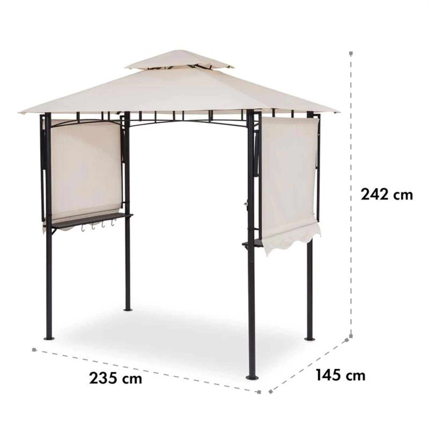 Steakhouse Wings Pavillon 244x260x152cm 160 G/m² PE Flammhemmend Stahl - Image 10