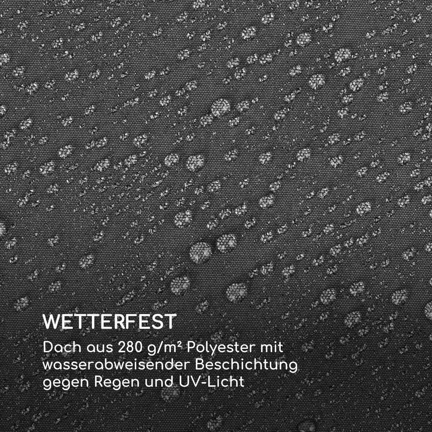 Pantheon RemoteShade Pavillon Motor-Dach 3x3m 280g/m² PE Aluminium - Image 6