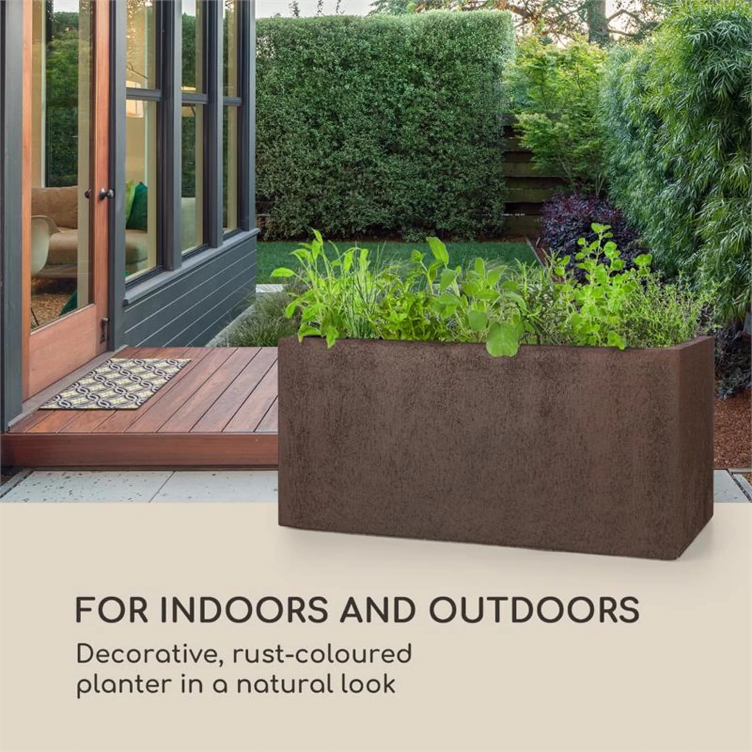 Solid Grow Rust Pflanzgefäß 80 X 38 X 38 Cm Fibreclay Rostfarben - Image 2