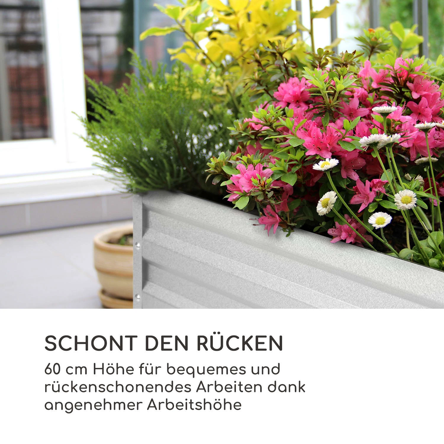 High Grow Straight Hochbeet 100x60x100cm 600l Stahl - Image 3