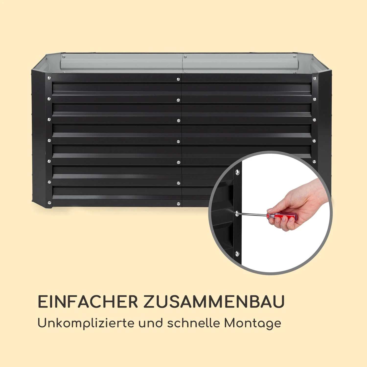 High Grow Straight Hochbeet 120x60x60cm 432l Stahl - Image 7