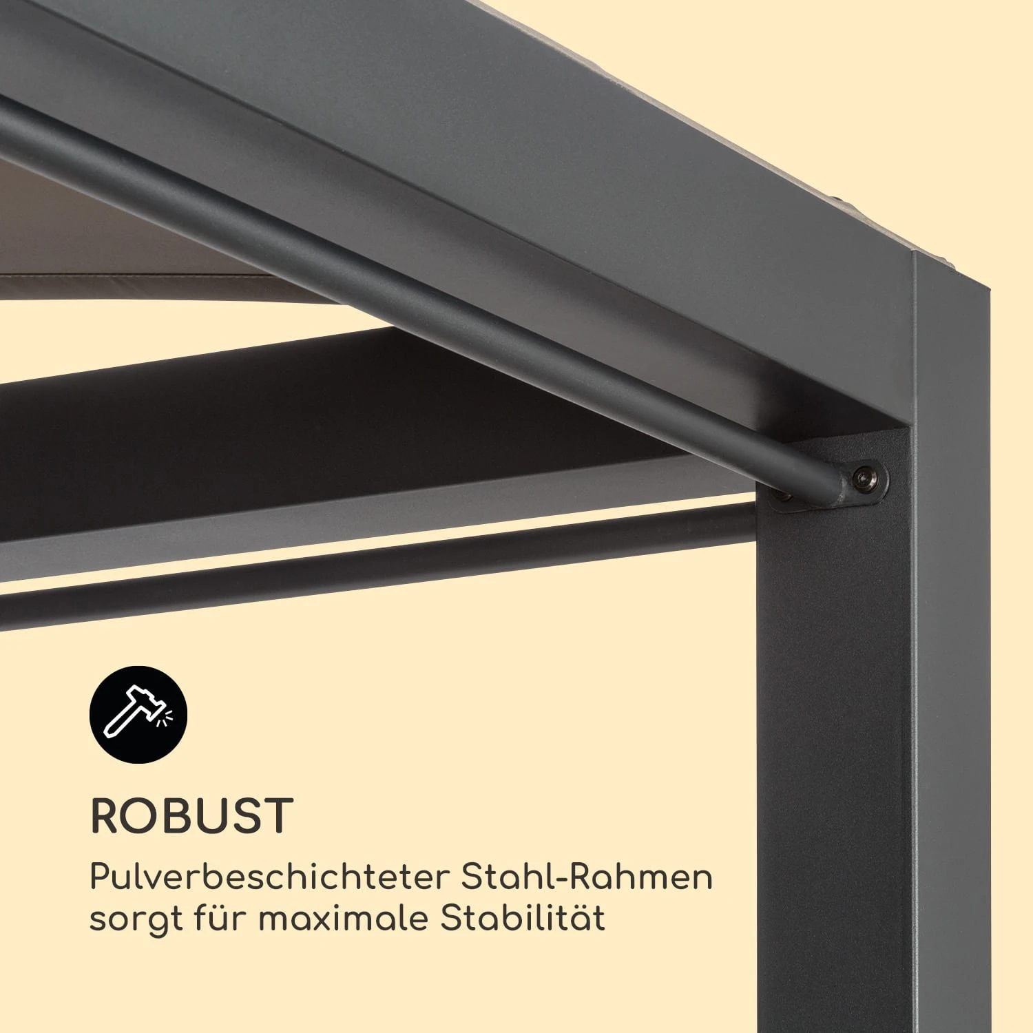 Eremitage Double XL Sunbed 2 Pers Stahl-Rahmen Sonnendach Vorhänge - Image 6