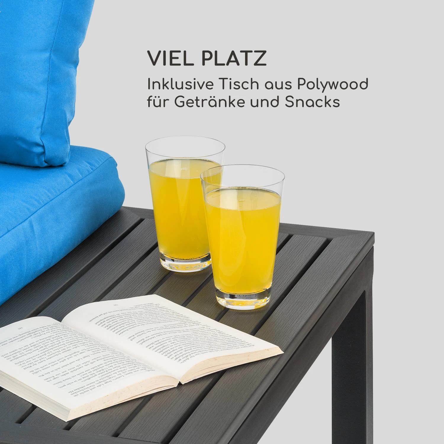 Cartagena Lounger 2 Zweisitzer Mit Tisch Stahl Polyester - Image 4