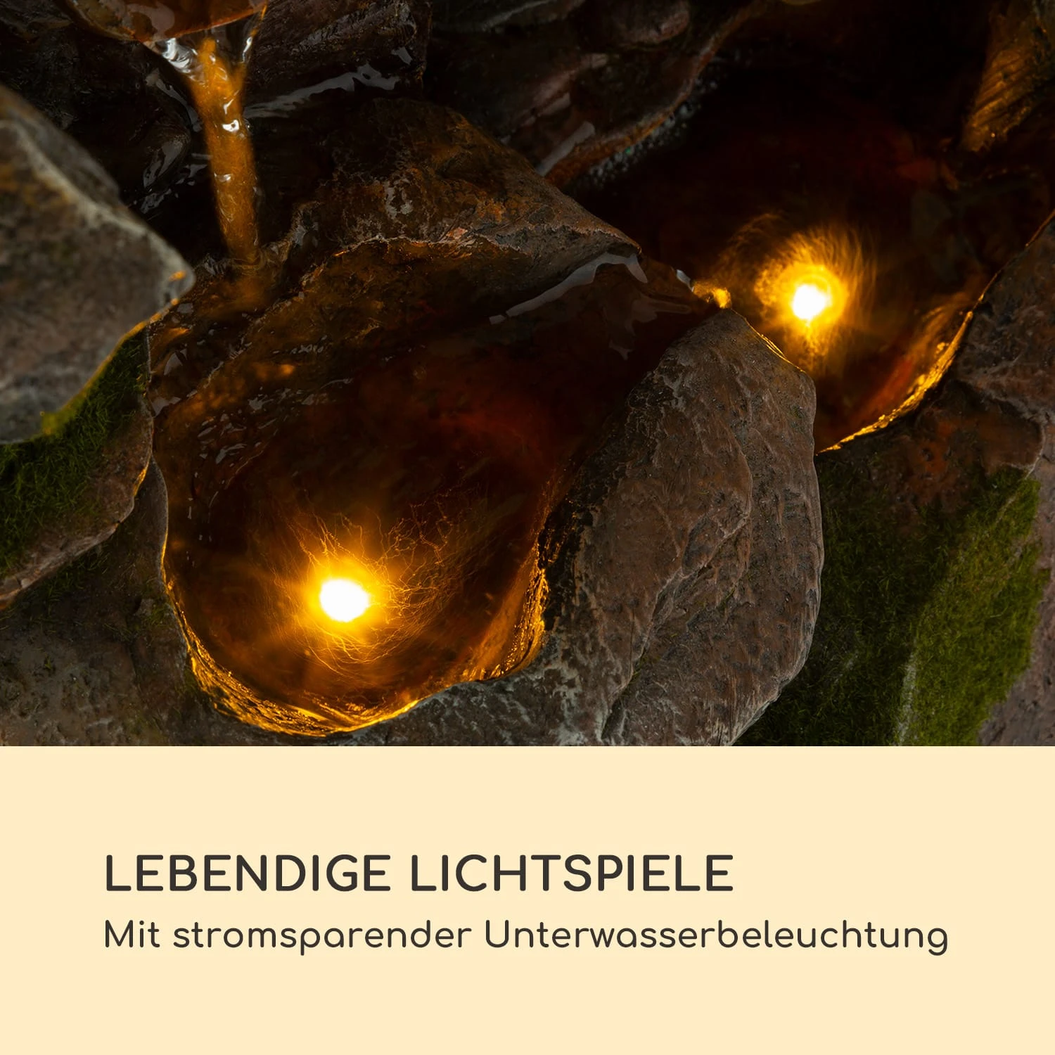 Mystic Tree Solarbrunnen LED-Beleuchtung Polyresin - Image 4