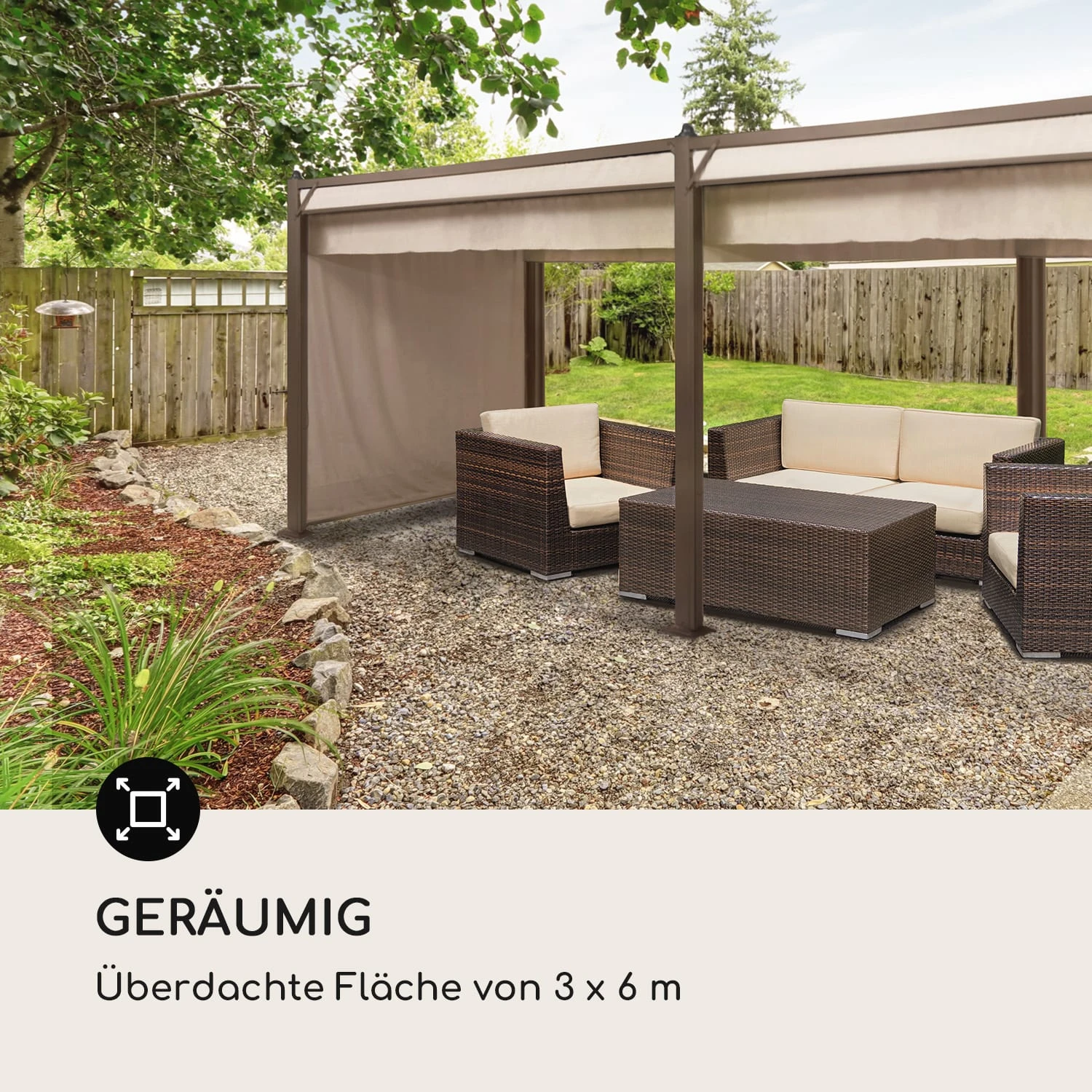 Pantheon Cortina Rust Pavillon Mit Dach 3x6 M 4 Seitenteile - Image 4