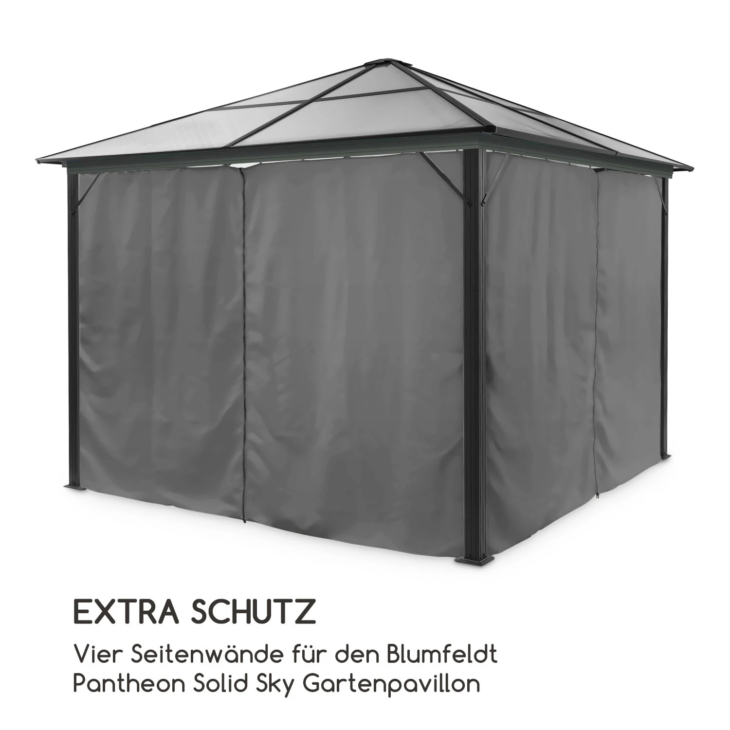 Pantheon Solid Sky Pavillon-Seitenwände 3x3 4 Stück 140g/m² - Image 3