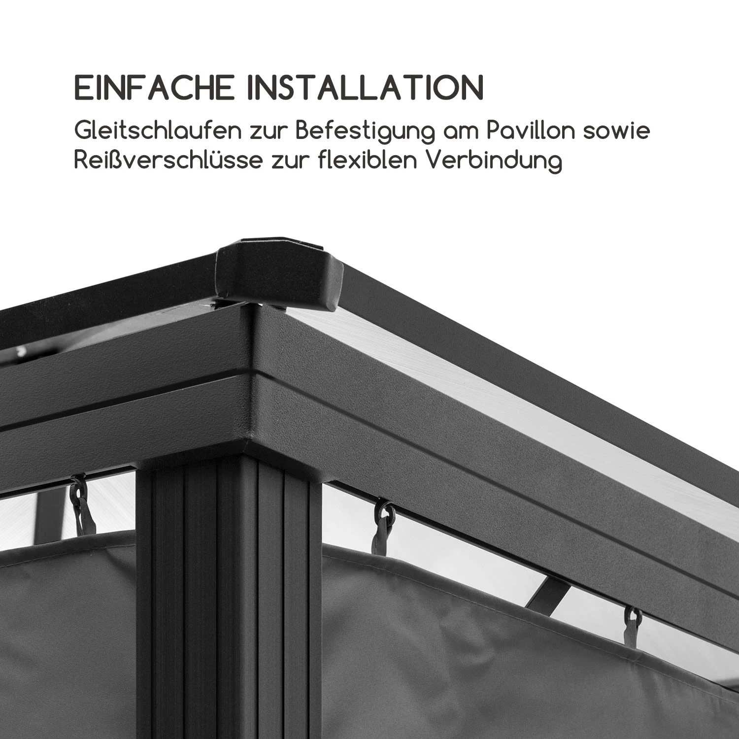Pantheon Solid Sky Pavillon-Seitenwände 3x3 4 Stück 140g/m² - Image 4
