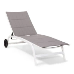 Limala Sonnenliege Lounger Stahl/Aluminium Textilene 150 Kg Mobil