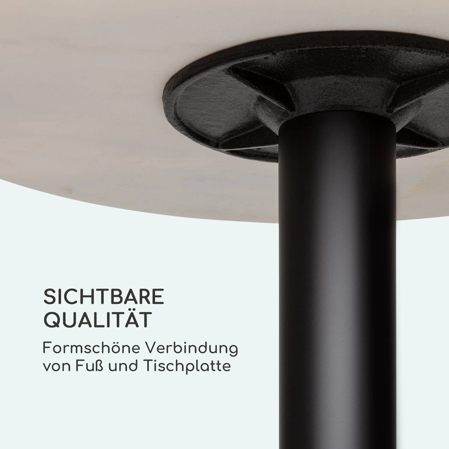 Patras Pearl Bistro-Tisch Jugendstil Marmor Ø 60 Cm H 75 Cm Gusseisern - Image 6