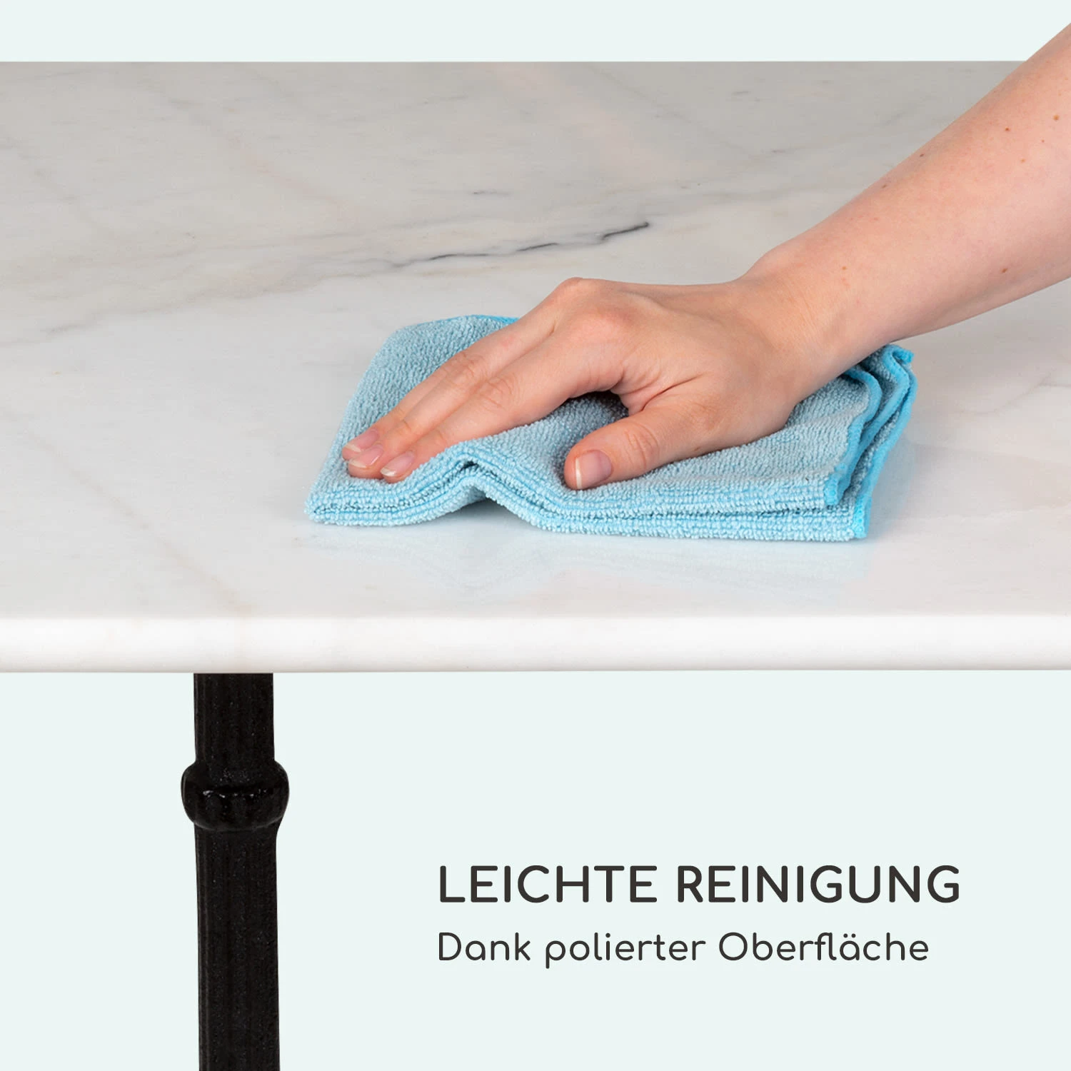 Patras Onyx Bistro-Tisch Mit Jugendstil Marmor 60 X 60 Cm Höhe: 72 Cm Dreibein - Image 4