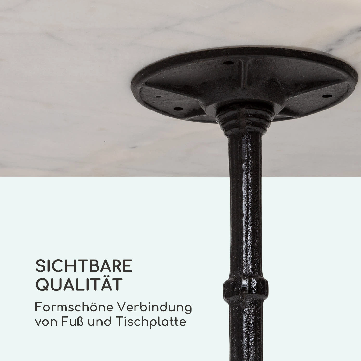 Patras Onyx Bistro-Tisch Mit Jugendstil Marmor 60 X 60 Cm Höhe: 72 Cm Dreibein - Image 6