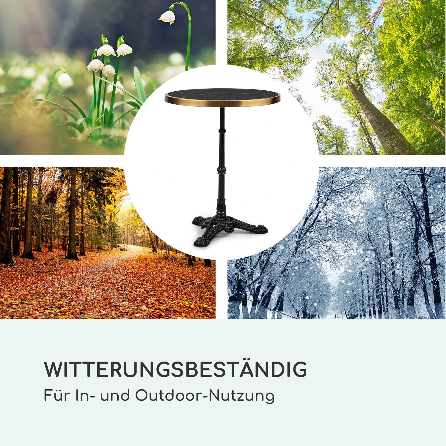 Patras Lux Bistro-Tisch Mit Dreifuß Marmortisch Ø: 57,5 Cm Höhe: 72 Cm - Image 7