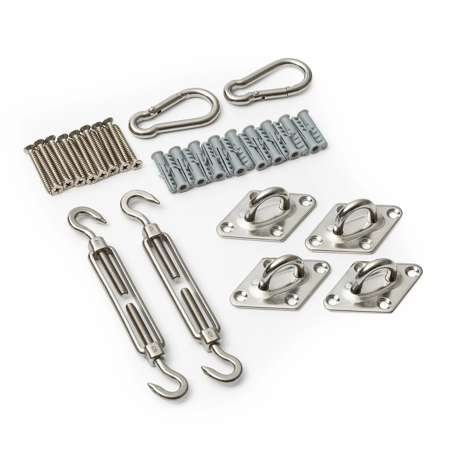 Befestigungskit Für Sonnensegel Rostfreier Edelstahl 24-teilig