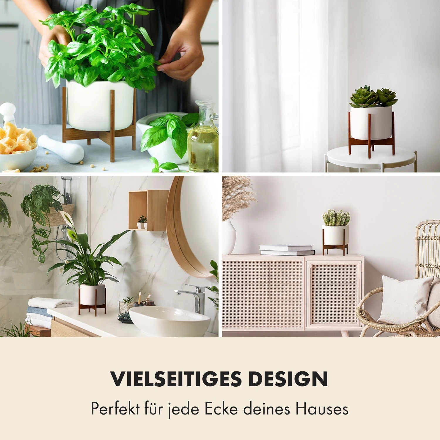 Thorn Blumentopf Mit Ständer 50er Jahre Stil 2 Größen - Image 2