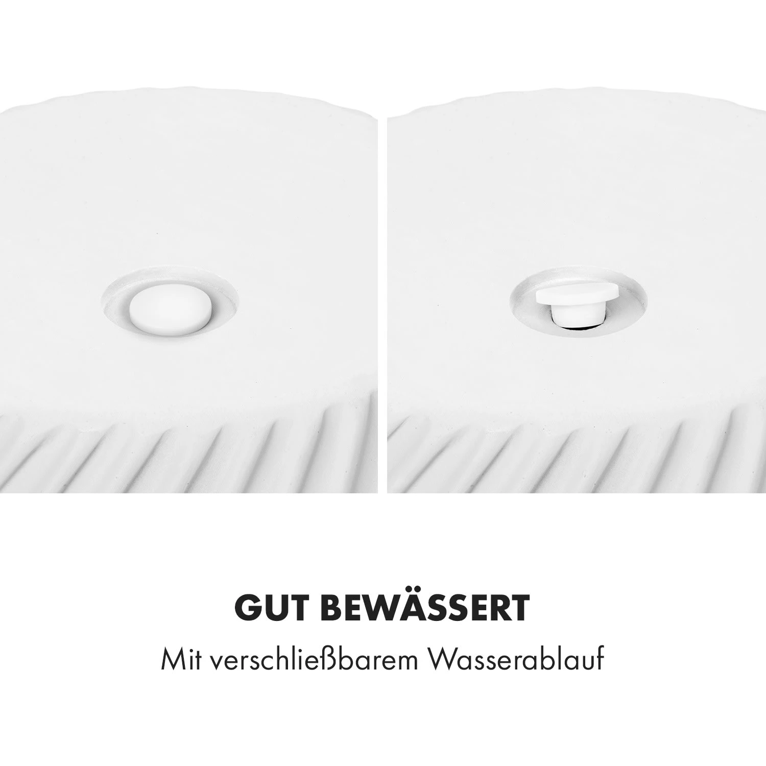 Heusden Blumentopf 2er-Set Polystone Pflanzenfreundlich Handgemacht 3D-Optik - Image 3